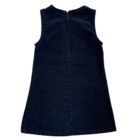 Vintage Osh Kosh B’gosh Black Corduroy Rose Print Sleeveless Dress Girls 5 - Picture 7 of 7